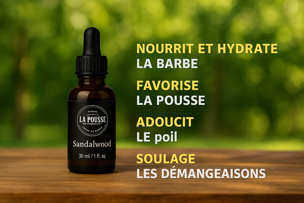 Huile de soin naturelle pour Barbe La Pousse