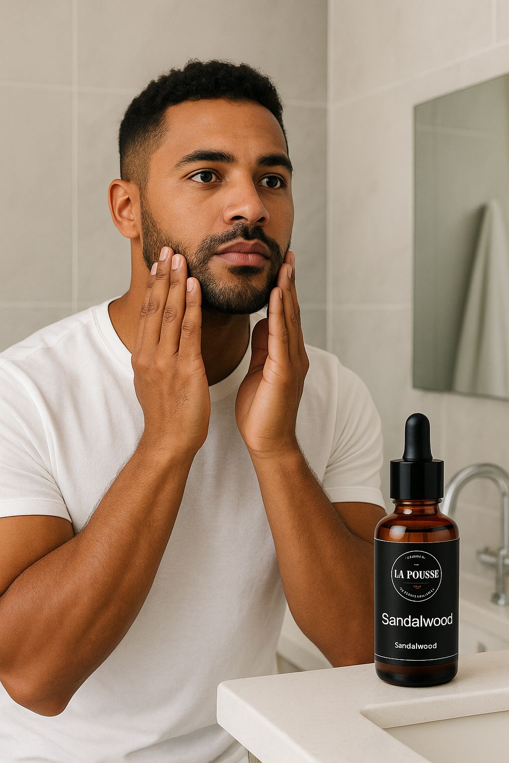 Huile de soin naturelle pour Barbe La Pousse